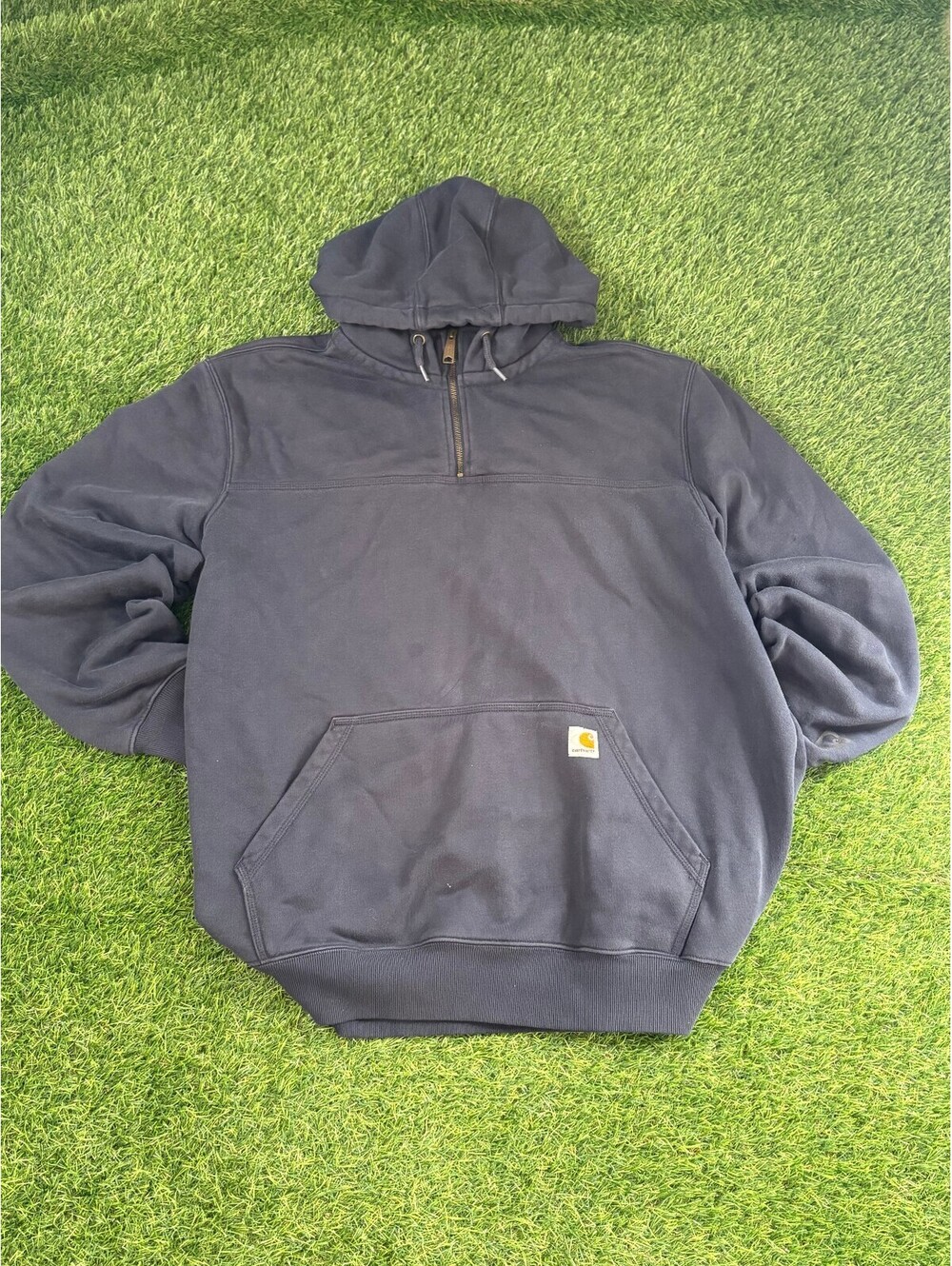 Carhartt 2XL Tall Navy Cotton Hoodie, Men's 2XLT